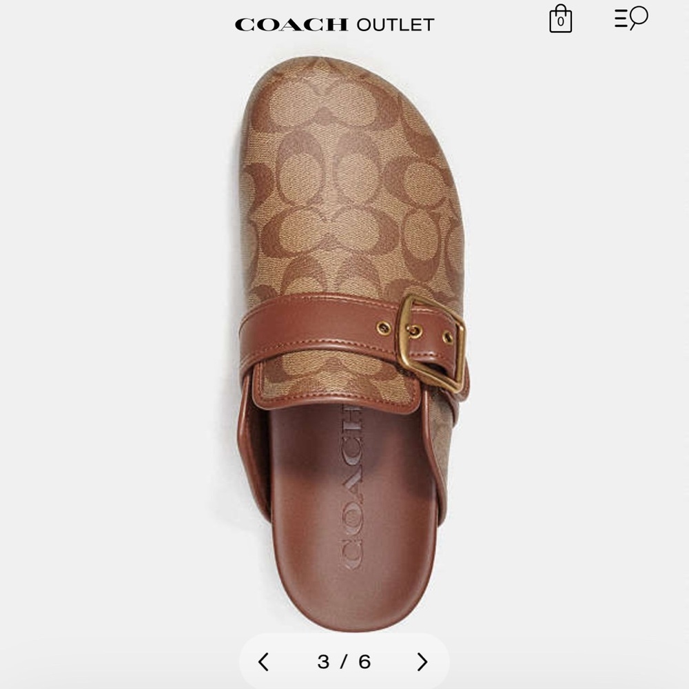 Coach Brown Signature Pattern Clogs - Picture 5 of 11